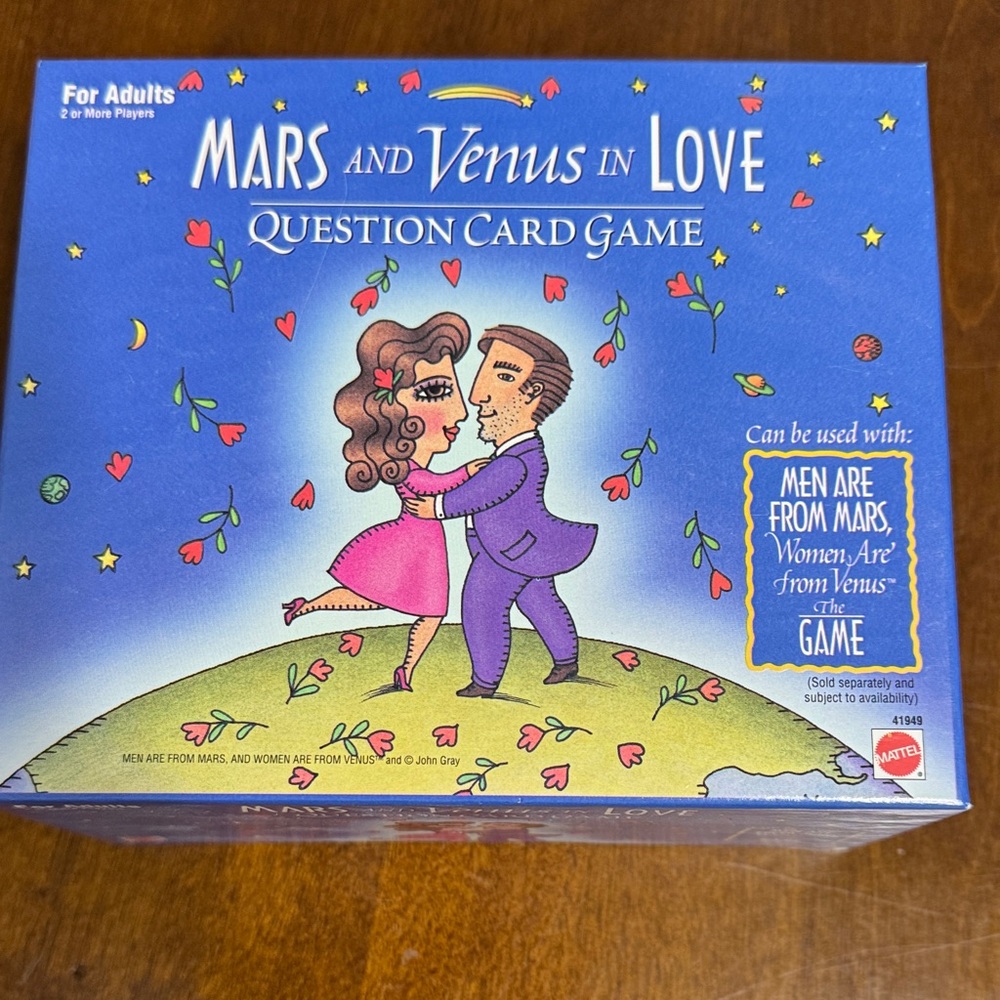 Mattel Mars and Venus Question Card Game - Blue and Pink